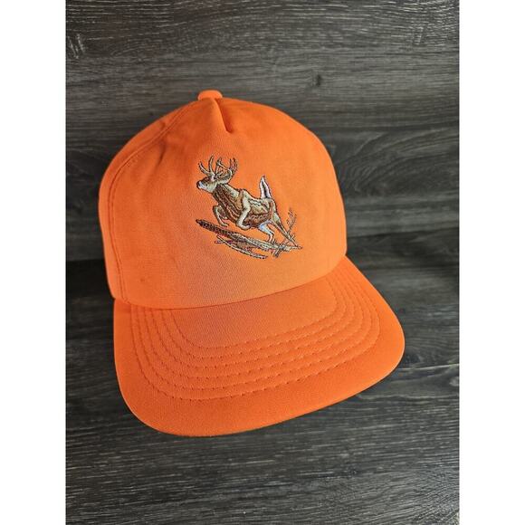VTG Duck Bay Blaze Orange Insulated Deer Buck Embroidered Hunting Hat Cap - Picture 1 of 10